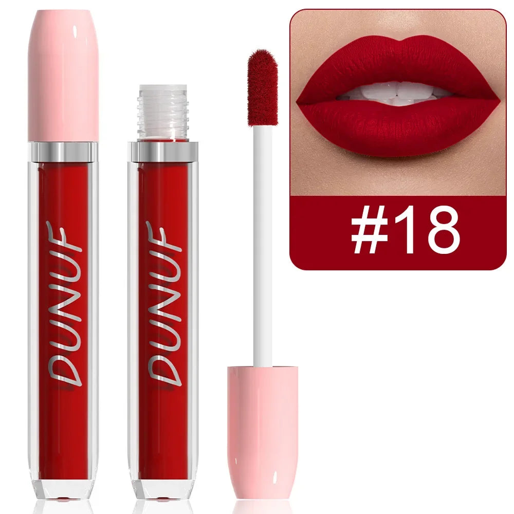 25 Color Velvet Matte Lipstick Liquid Waterproof Sexy Red Matte Lip Glaze Non-Stick Halloween Makeup Not Easy To Fade Lip Gloss