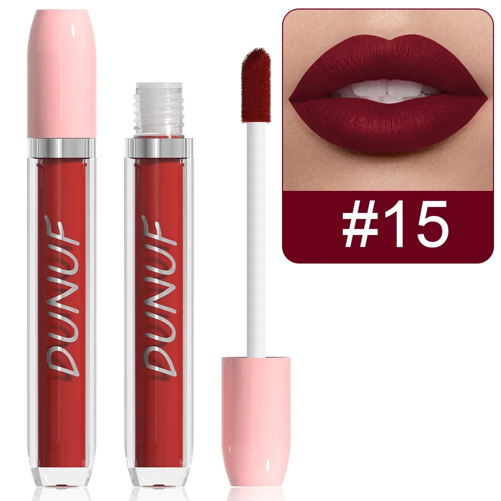 25 Color Velvet Matte Lipstick Liquid Waterproof Sexy Red Matte Lip Glaze Non-Stick Halloween Makeup Not Easy To Fade Lip Gloss