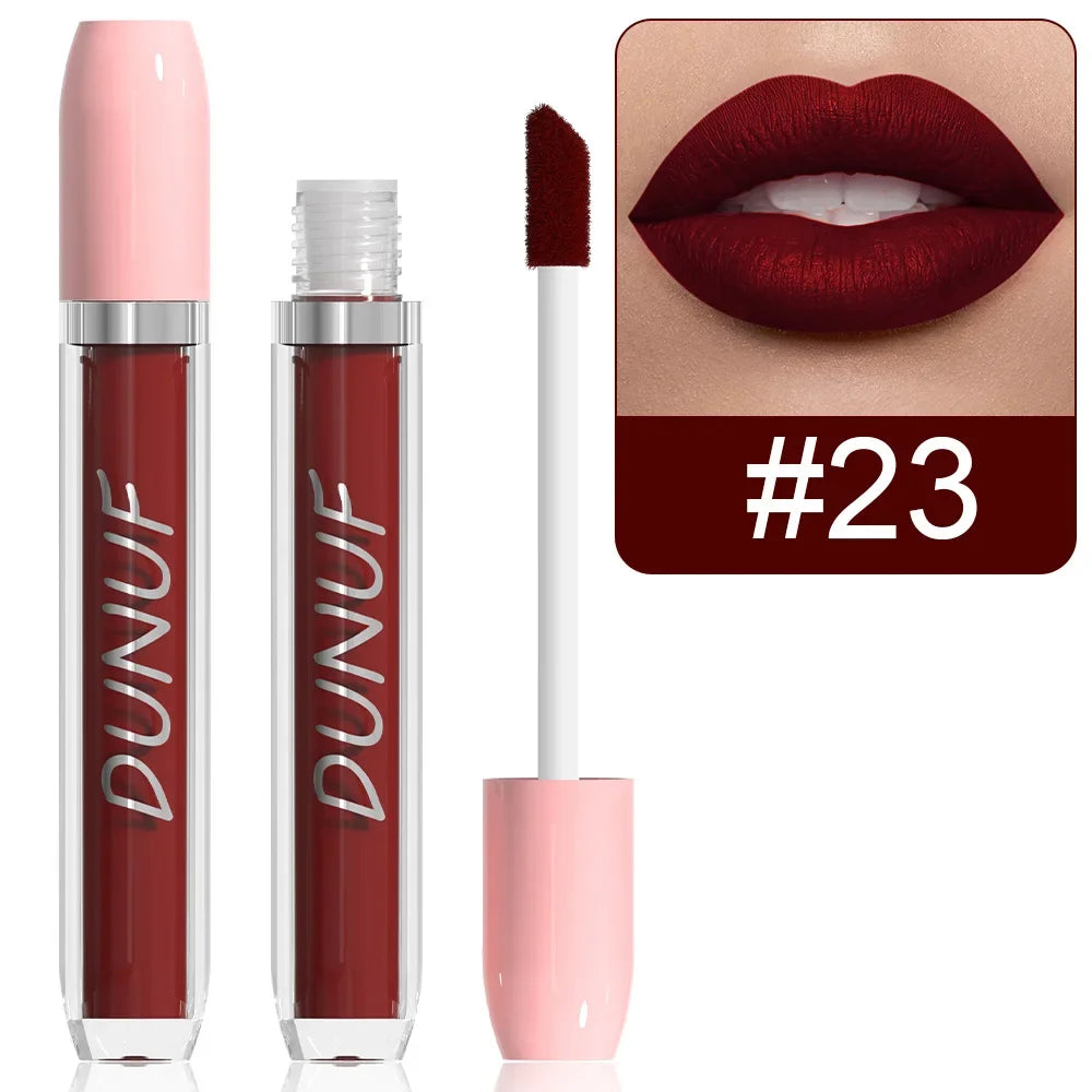25 Color Velvet Matte Lipstick Liquid Waterproof Sexy Red Matte Lip Glaze Non-Stick Halloween Makeup Not Easy To Fade Lip Gloss