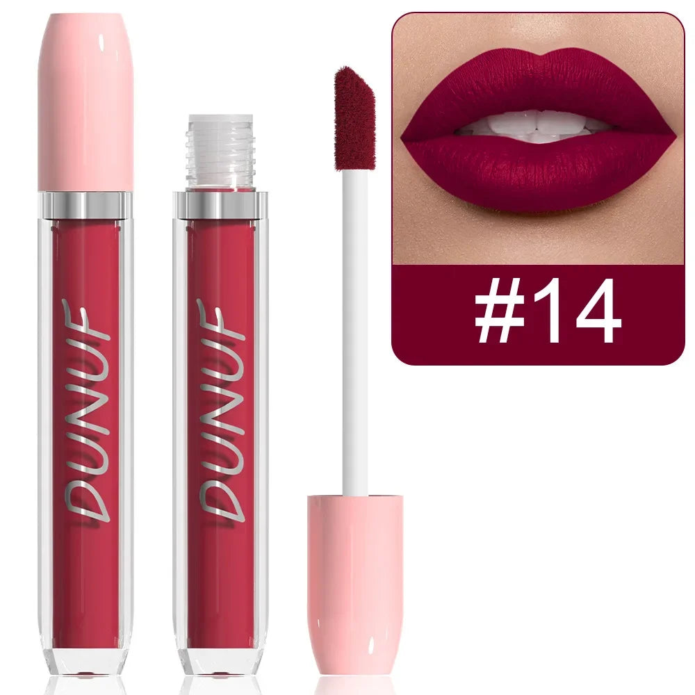 25 Color Velvet Matte Lipstick Liquid Waterproof Sexy Red Matte Lip Glaze Non-Stick Halloween Makeup Not Easy To Fade Lip Gloss