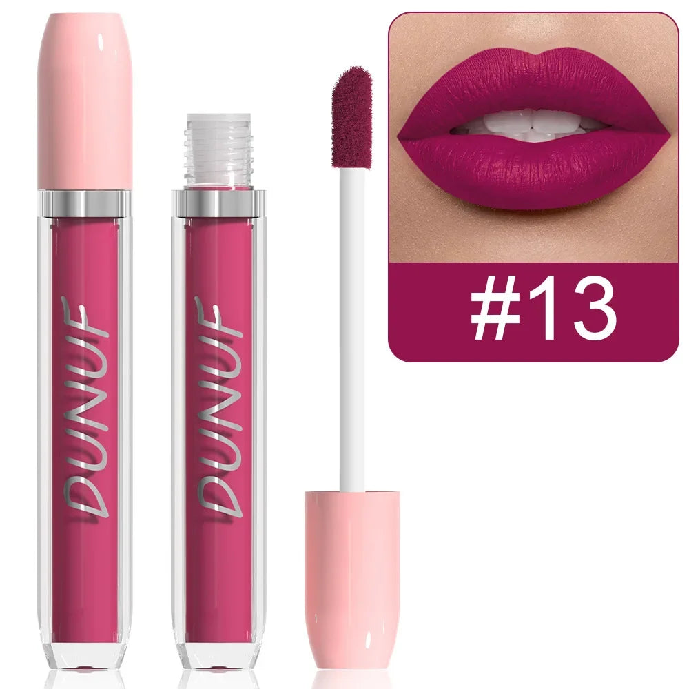 25 Color Velvet Matte Lipstick Liquid Waterproof Sexy Red Matte Lip Glaze Non-Stick Halloween Makeup Not Easy To Fade Lip Gloss