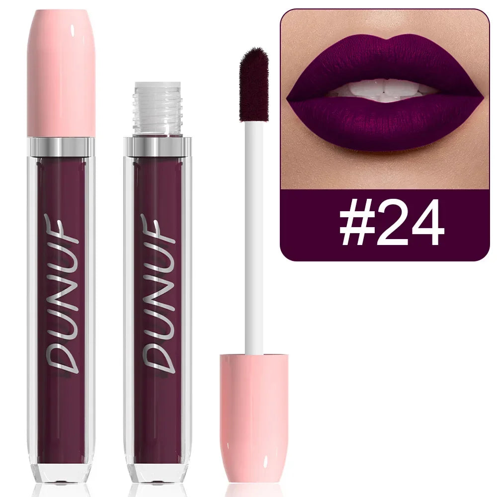 25 Color Velvet Matte Lipstick Liquid Waterproof Sexy Red Matte Lip Glaze Non-Stick Halloween Makeup Not Easy To Fade Lip Gloss
