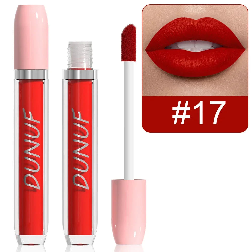 25 Color Velvet Matte Lipstick Liquid Waterproof Sexy Red Matte Lip Glaze Non-Stick Halloween Makeup Not Easy To Fade Lip Gloss