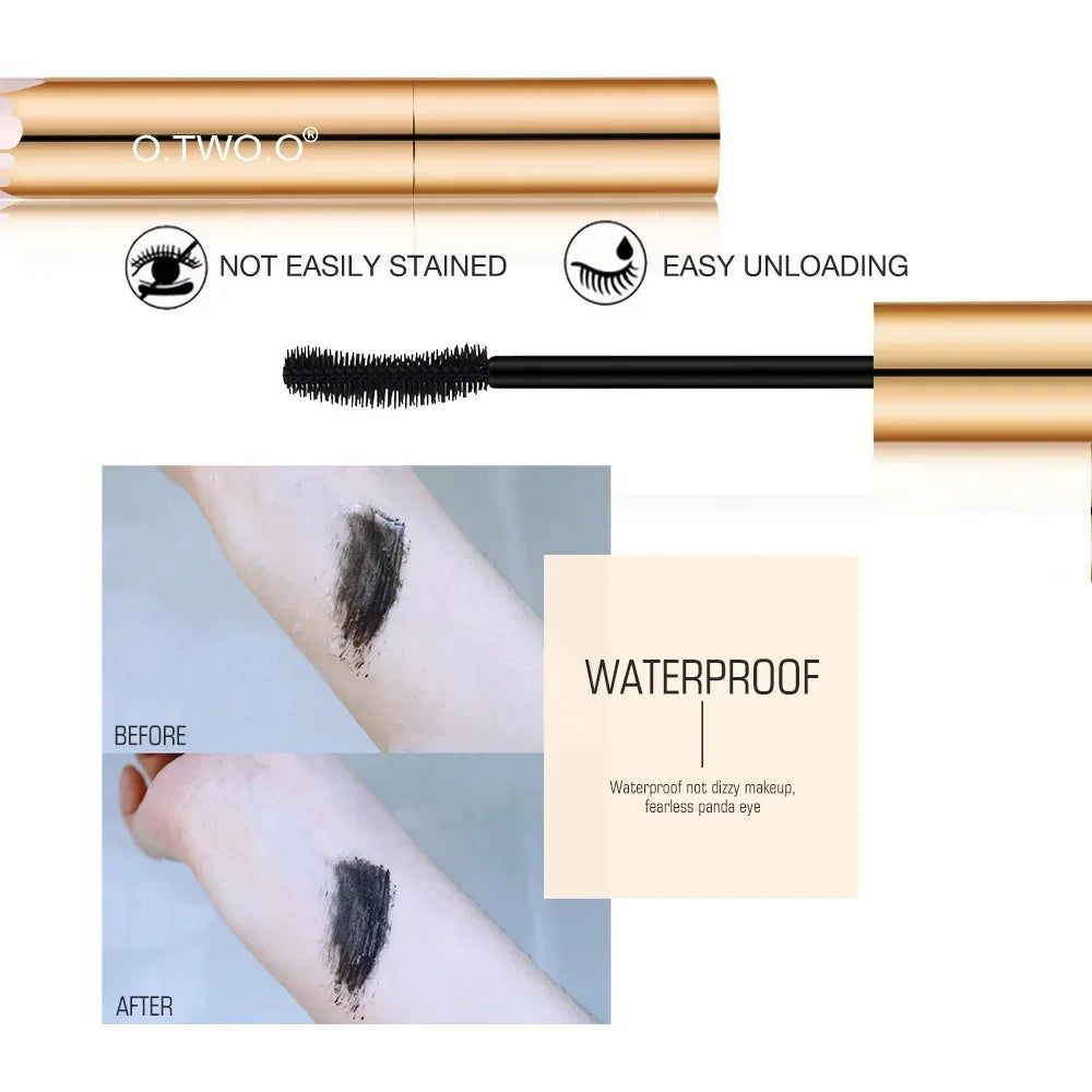 3D Black Mascara For Lengthening Eyelashes Long Lasting Waterproof Volumizing Gold Brush Makeup Beauty Eye Lashes