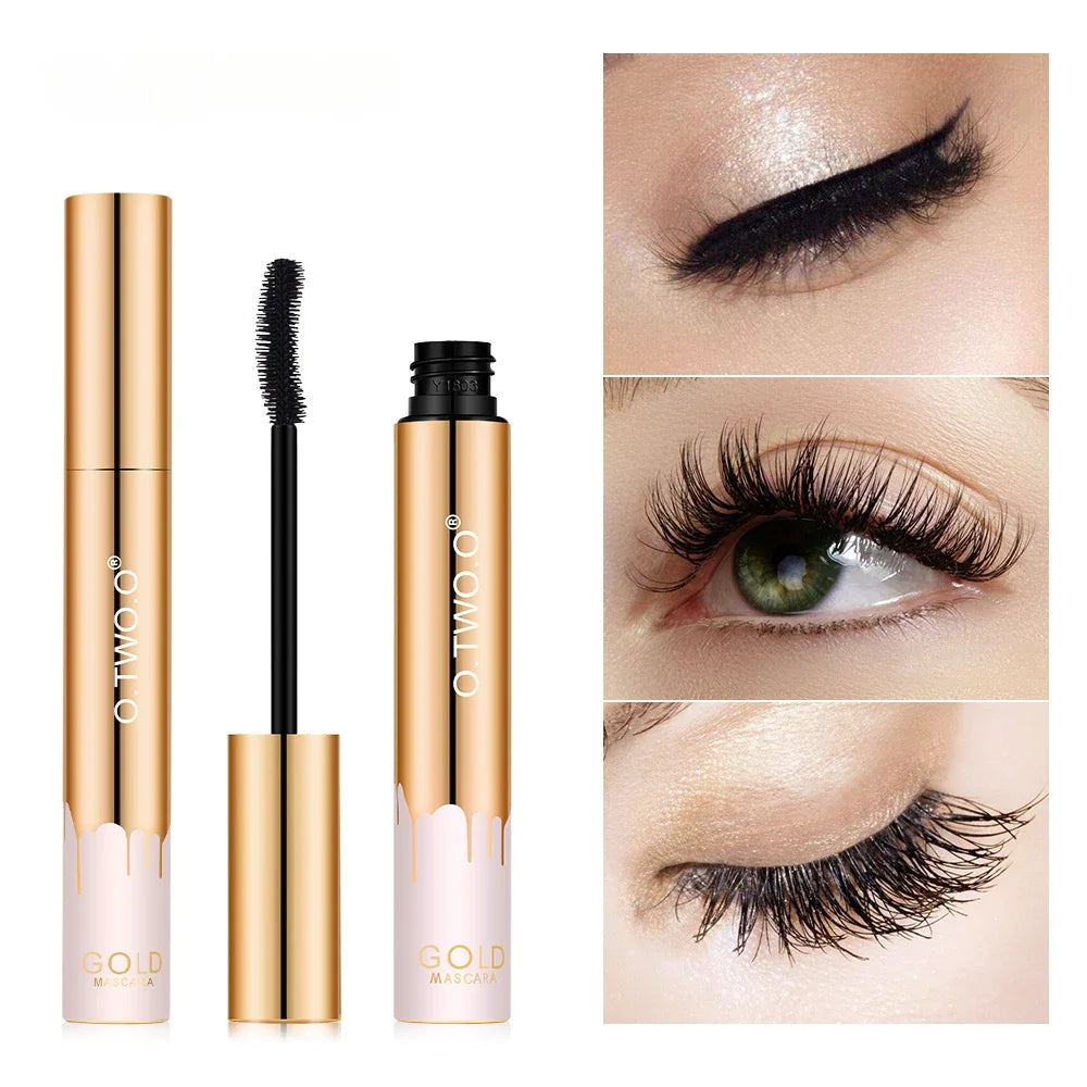 3D Black Mascara For Lengthening Eyelashes Long Lasting Waterproof Volumizing Gold Brush Makeup Beauty Eye Lashes
