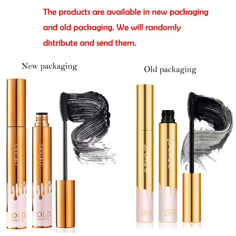 3D Black Mascara For Lengthening Eyelashes Long Lasting Waterproof Volumizing Gold Brush Makeup Beauty Eye Lashes